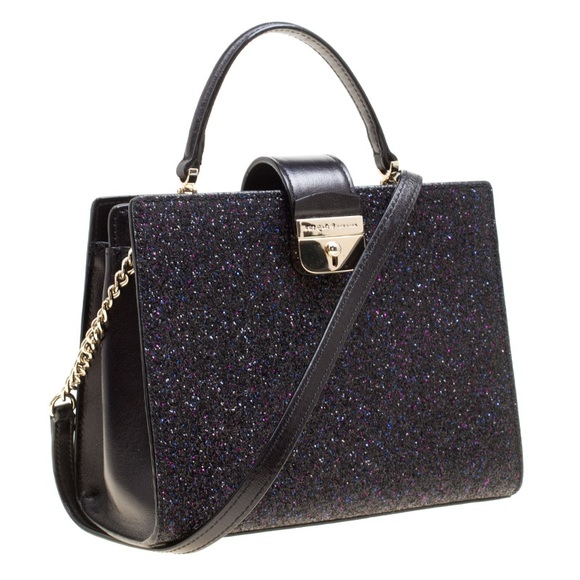 kate spade Bags Euc Kate Spade Black Glitter Sunset Lane Mini Kirin